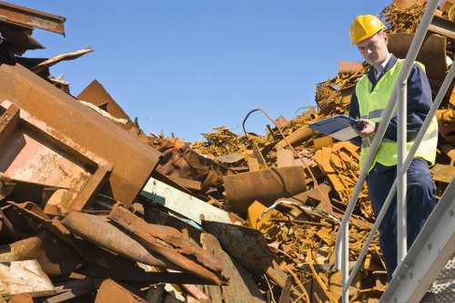 Photo showing a skip delivery being documented